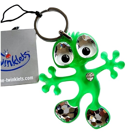 Twinklets Swarovski Crystal Purse Charm Keyring Green Jax - Picture 4 of 4